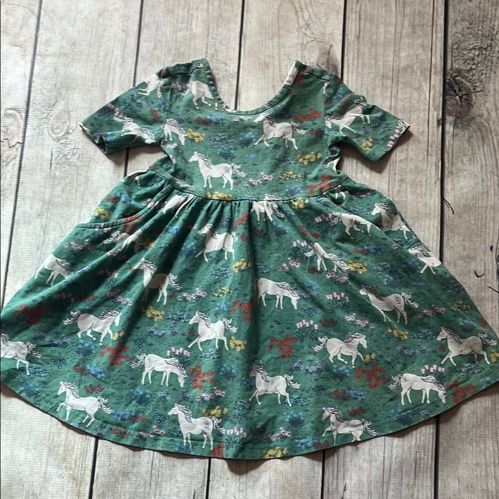 Hanna Anderson  Dress with unicorn Print 3T